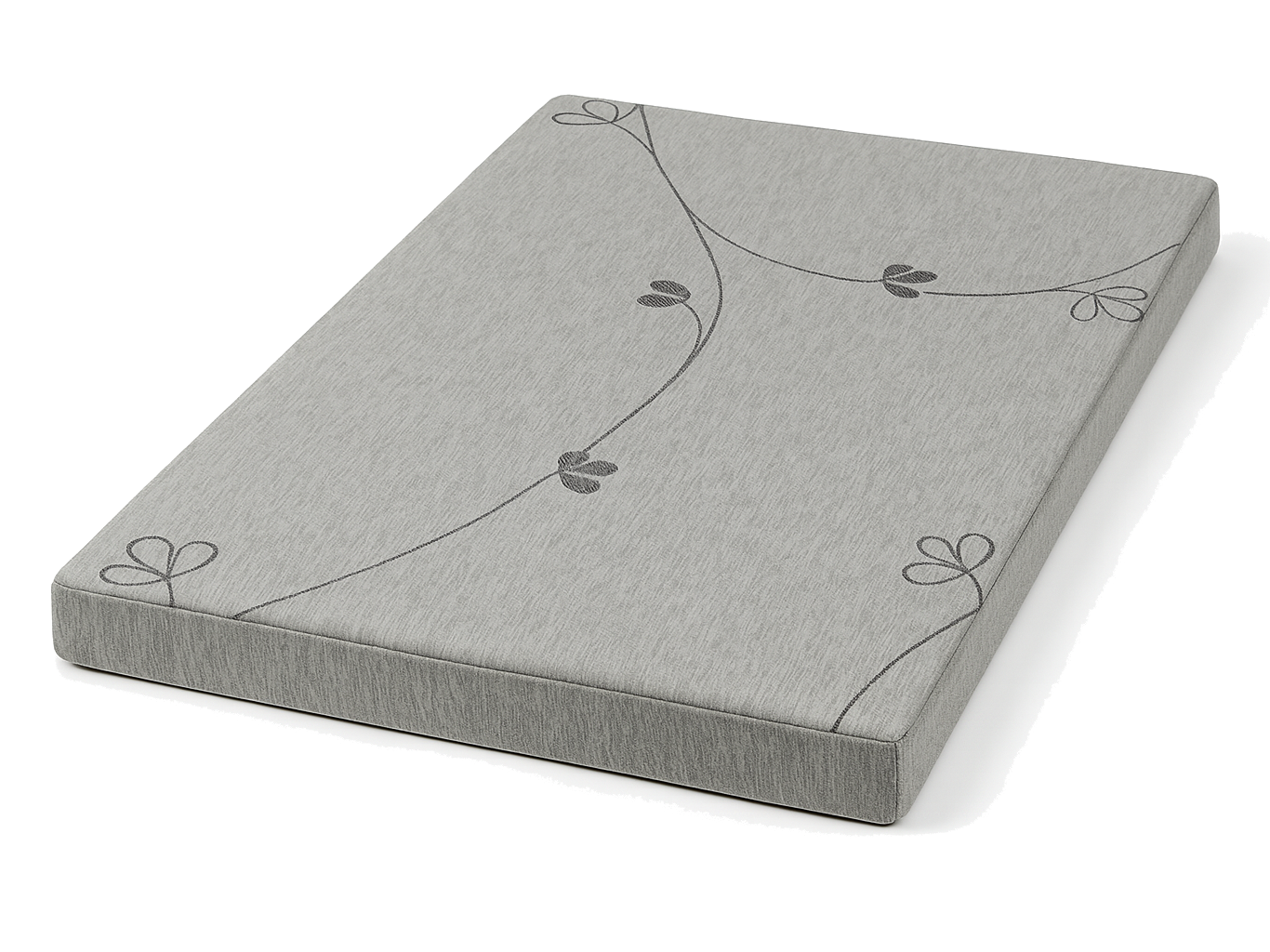 Grey - Supportive Foam Dog Bed with Washable Cover - Durable Comfort for All Breeds